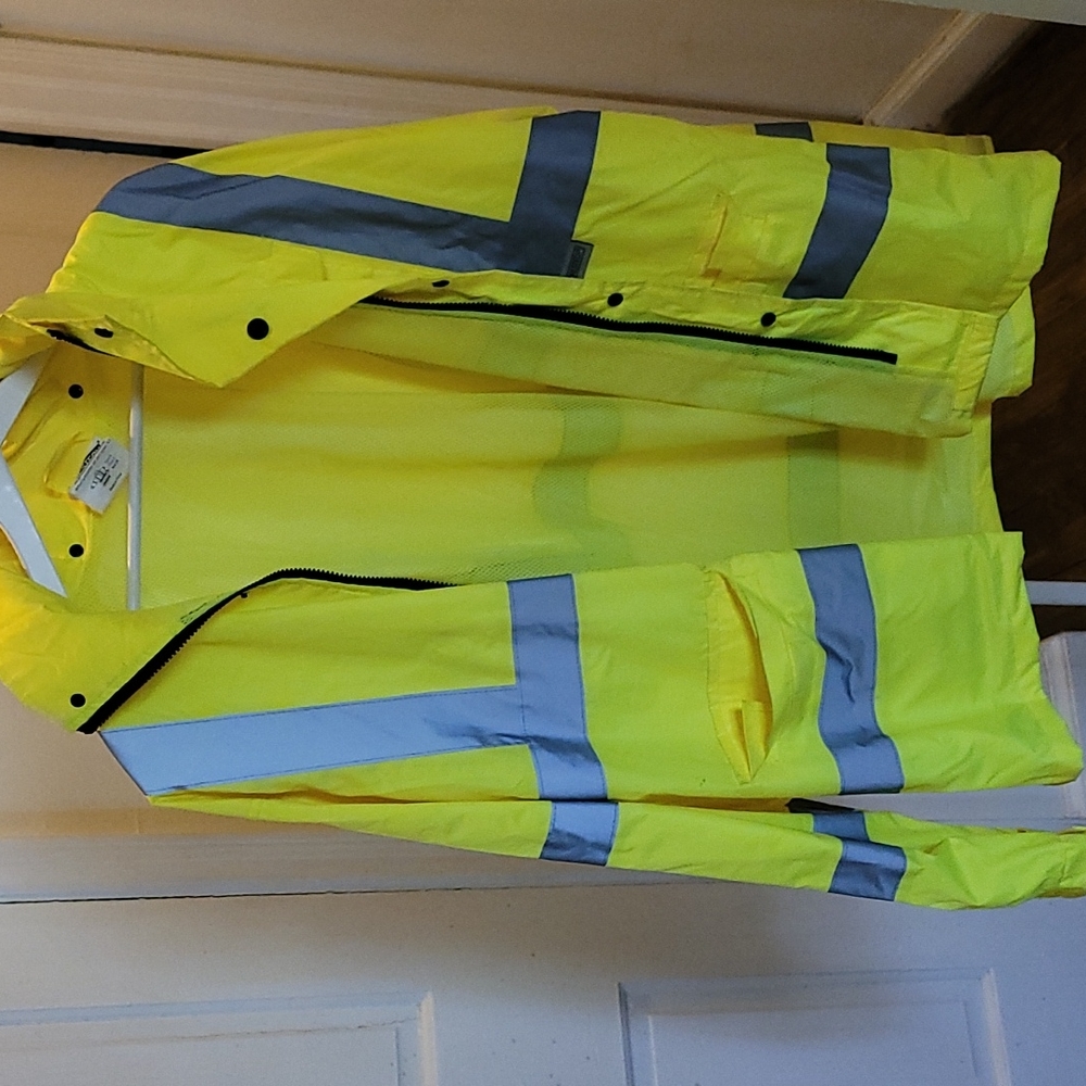 Safety Rain Jacket Mens Medium